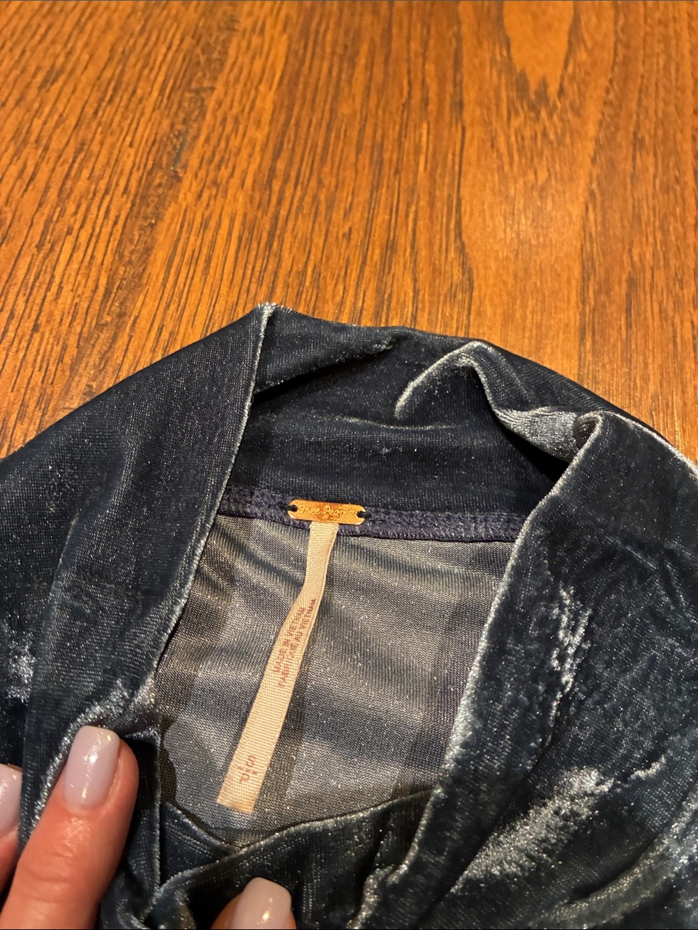 FP Movement by Free People Black Velvet Puff-Sleeve Top - Picture 4 of 4